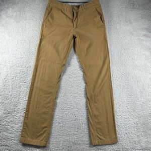 Allen Solly Smart Fit Pants Mens 29x28.5 Brown Chino Flat Straight Work Office‎
